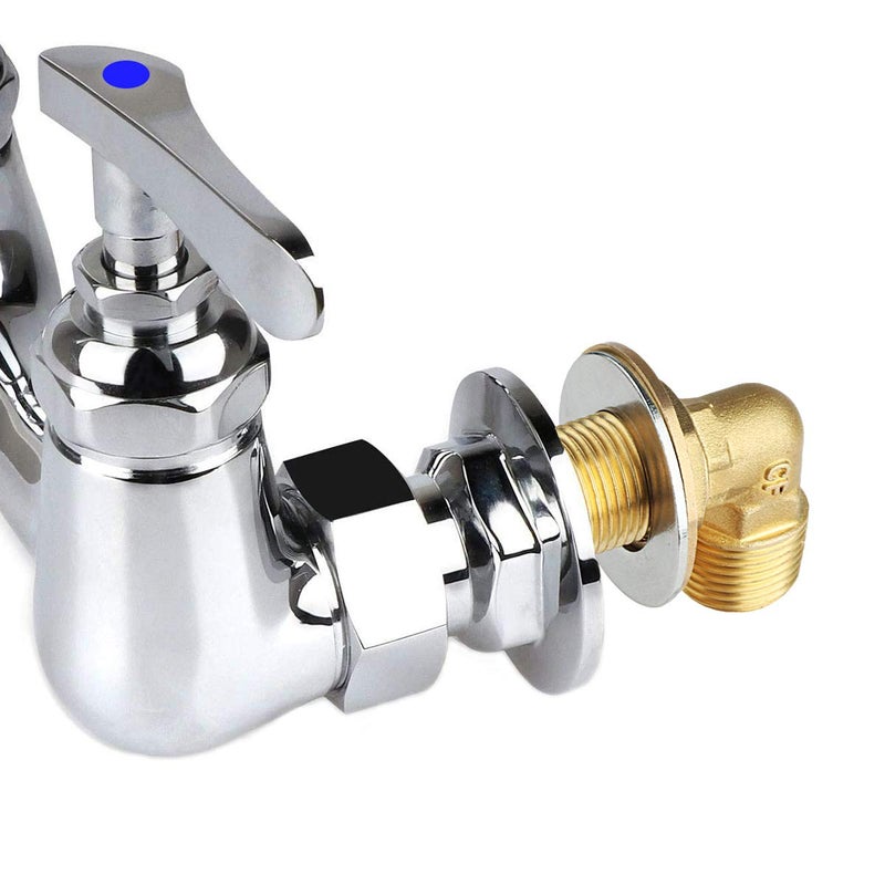 COOLWEST Wall Mounting Installation Kit for Commercial Wall Mount Faucet, G1/2 Backsplash Mount Set for Stainless Steel Commercial Kitchen Prep & Utilty Sink - Image 5
